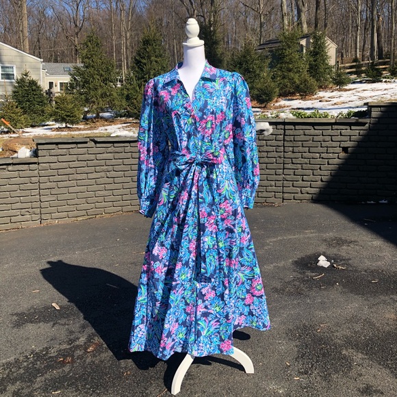 Lilly Pulitzer Long Sleeve Botton Dress - Picture 1 of 6